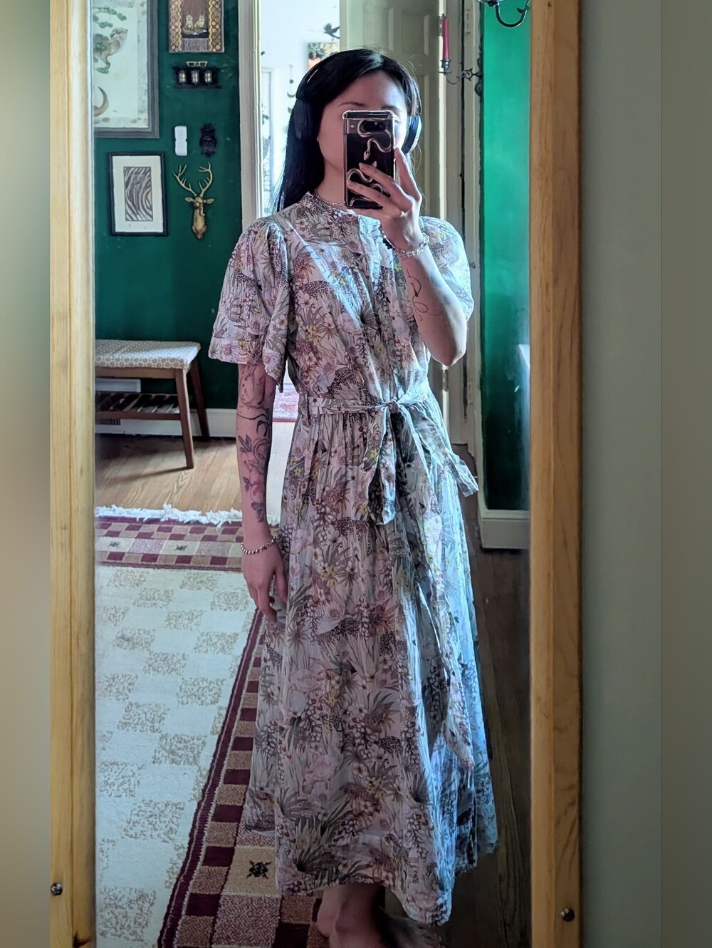 Stellah Cotton Voile Floral Maxi Dress